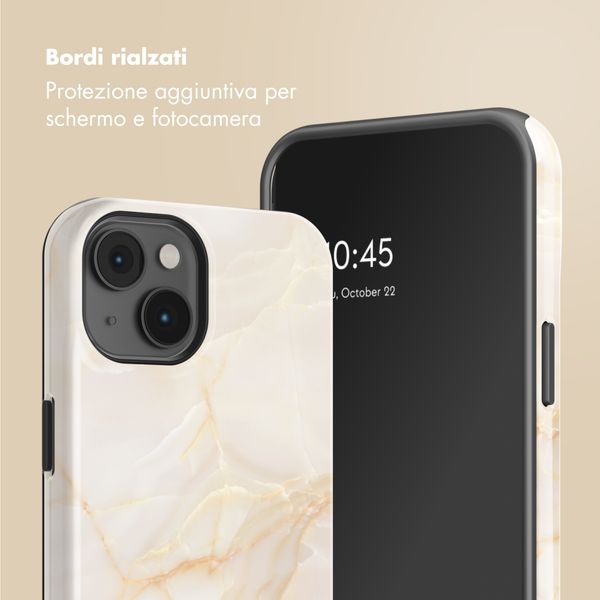 Selencia Cover posteriore Vivid con MagSafe Apple iPhone 14 - Golden Beige Marble