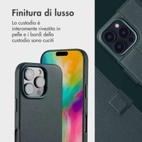 Accezz Cover in pelle 2 in 1 con MagSafe Apple iPhone 16 Pro - Cedar Green