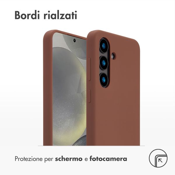 Accezz Cover in silicone liquido con MagSafe Samsung Galaxy S24 - New Tea Brown