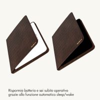 Selencia Custodia a libro Croco Samsung Galaxy Tab A11 Plus / A9 Plus - Choco Brown