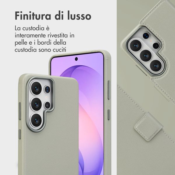 Accezz Cover in pelle 2 in 1 con MagSafe Samsung Galaxy S26 Ultra - Light Grey