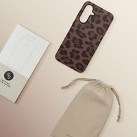 Selencia Cover Sabi Stampa pantera con MagSafe Samsung Galaxy A56 - Mocha Brown