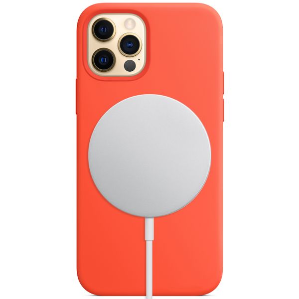 Apple Cover Posteriore in Silicone con MagSafe Apple iPhone 12 (Pro) - Electric Orange