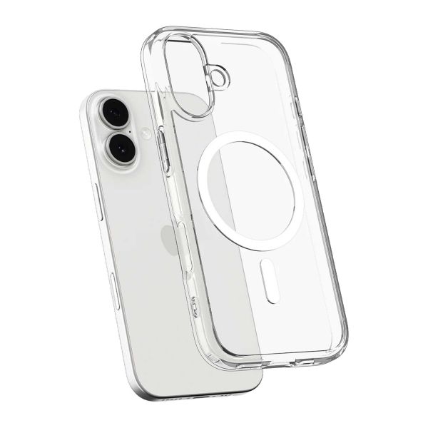 Spigen Cover Posteriore Ultra Ibrida con MagSafe Apple iPhone 17 - Clear / White