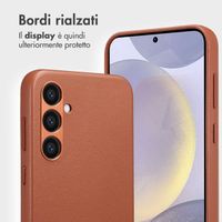 Accezz Cover in pelle 2 in 1 con MagSafe Samsung Galaxy S24 Plus - Sienna Brown