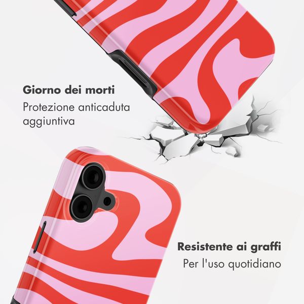 Selencia Cover Posteriore Vivid Apple iPhone 16 - Dream Swirl Pink