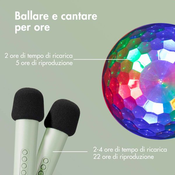 imoshion Sing & Shine Karaoke Set - Altoparlante e 2 microfoni - Mintgreen