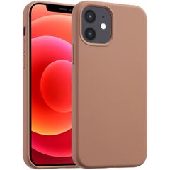 Accezz Cover in silicone liquido con MagSafe Apple iPhone 12 (Pro) - Marrone chiaro