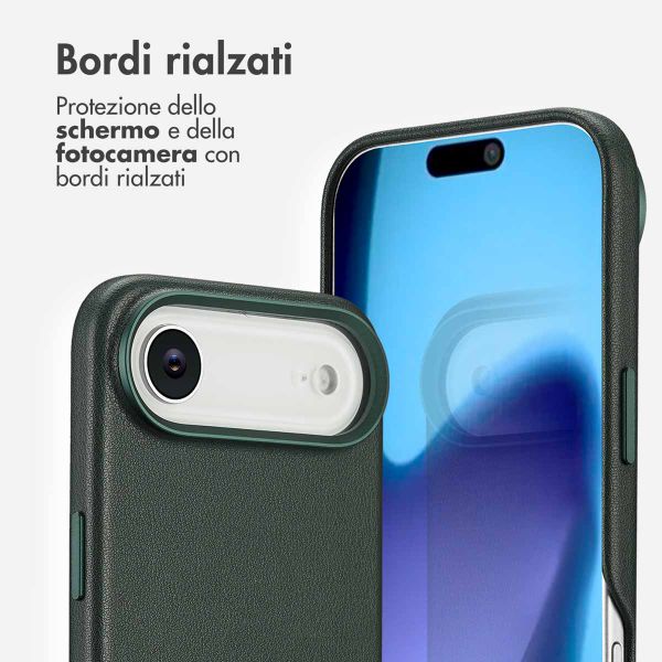 Accezz Cover in Pelle con MagSafe Apple iPhone Air - Cedar Green