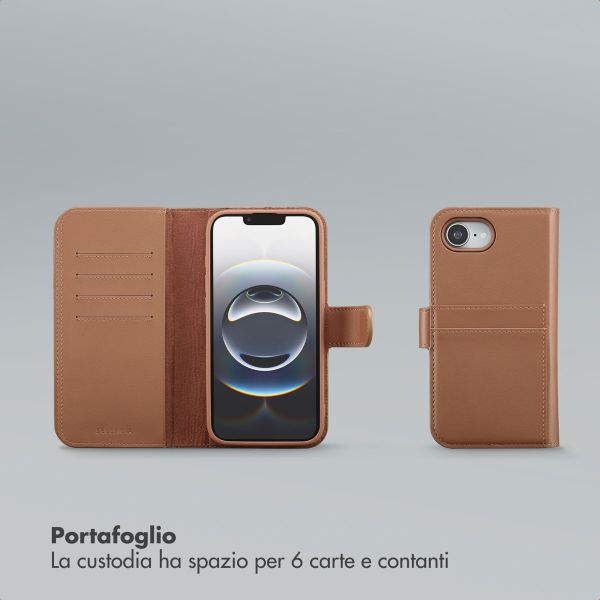 Selencia Libreria rimovibile Olyn con MagSafe Apple iPhone 17e / 16e - Marrone