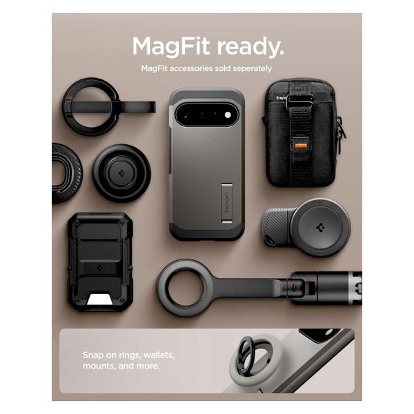 Spigen Cover Posteriore Corazzata Tough con MagSafe Google Pixel 11 - Gunmetal