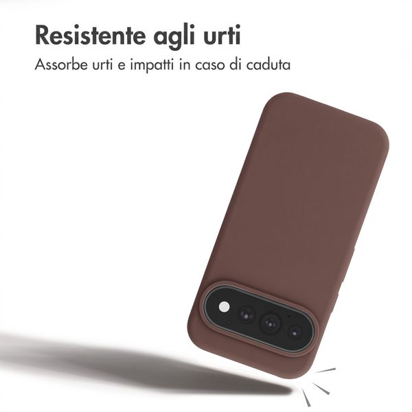 Accezz Cover in silicone liquido con MagSafe Google Pixel 11 / 11 Pro / 10 / 10 Pro - New Tea Brown