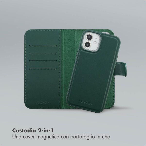 Selencia Libreria rimovibile Olyn con MagSafe Apple iPhone 12 (Pro) - Verde