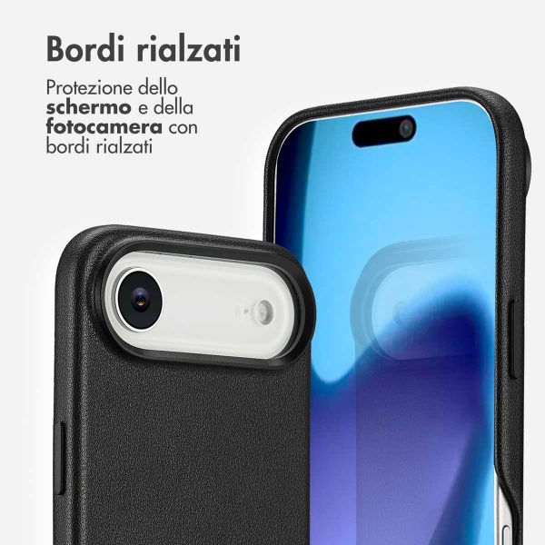 Accezz Cover in Pelle con MagSafe Apple iPhone Air - Onyx Black