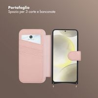 Selencia Cover Riva con MagSafe e cordino Samsung Galaxy S25 / S24 - Old Pink