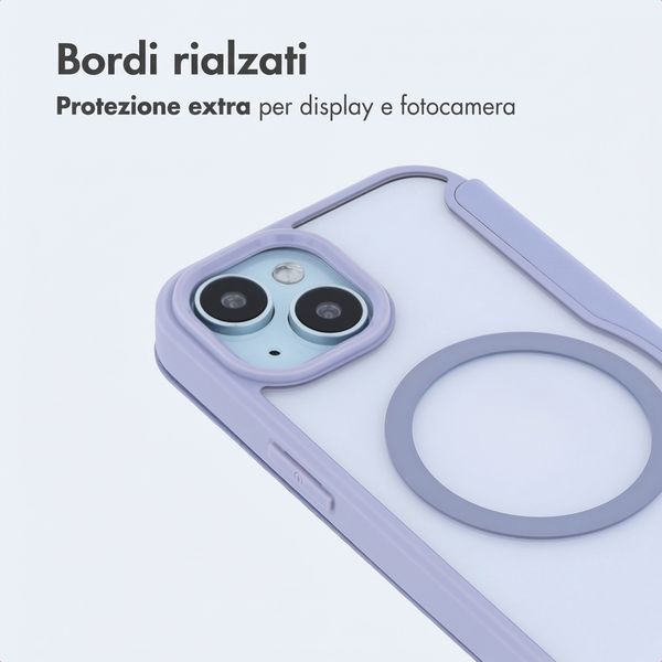 imoshion Bookcase trasparente con MagSafe Apple iPhone 15 - Lilla