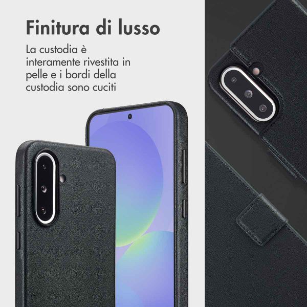 Accezz Cover in pelle 2 in 1 con MagSafe Samsung Galaxy A36 / A56 - Onyx Black