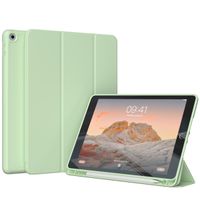 Accezz Cover a libro in silicone Smart Apple iPad 9 (2021) 10.2 pollici / iPad 8 (2020) 10.2 pollici / iPad 7 (2019) 10.2 pollici - Verde chiaro