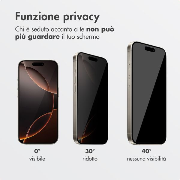 Accezz Vetro temperato privacy + Applicatore Apple iPhone 16 Pro Max