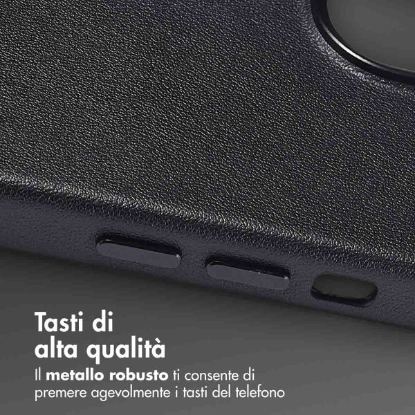 Accezz Cover in Pelle con MagSafe Apple iPhone 15 - Onyx Black