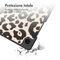 imoshion Cover Trifold Design Samsung Galaxy Tab A11 / A9 8.7 pollici - Leopard