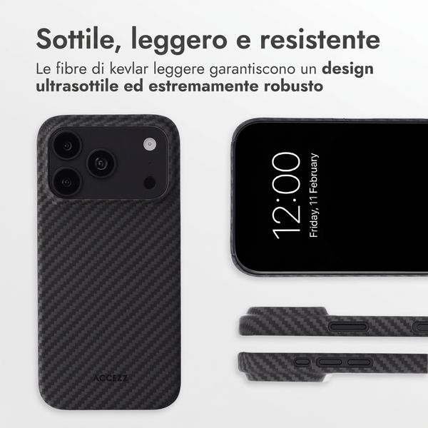 Accezz Cover MagSafe Kevlar® Apple iPhone 18 Pro Max / 17 Pro Max - Nero