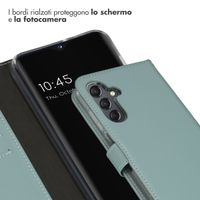 Selencia Cover a libro in vera pelle Samsung Galaxy A25 (5G) - Air Blue