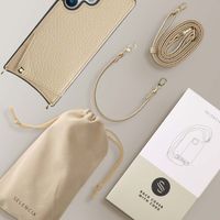 Selencia Cover per telefono Nova con cordino e portacarte Samsung Galaxy S25 Ultra - Beige