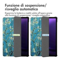 imoshion Cover Trifold Design Samsung Galaxy Tab S9 11.0 pollici / S10 Lite / S10 FE / S9 FE 10.9 pollici - Green Plant