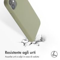 Accezz Cover in silicone liquido con MagSafe Apple iPhone 11 - Cooper Green
