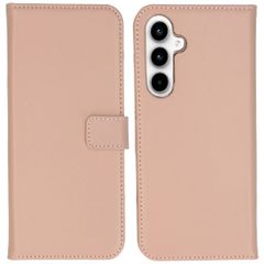 Selencia Cover a libro in vera pelle Samsung Galaxy A55 - Dusty Pink