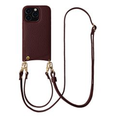 Selencia Cover per telefono Nova con cordino e portacarte Apple iPhone 16 Pro - Bold Burgundy