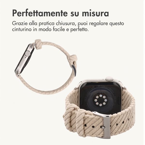 imoshion Cinturino in velluto a coste Apple Watch | 44/45/46/49 mm - Beige