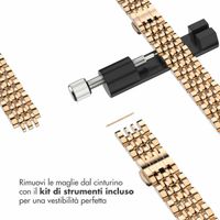 Selencia Cinturino sottile in acciaio ispirato a Jubilee Apple Watch | 38/40/41/42 mm - Oro rosa