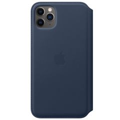 Apple Cover a libro in Pelle con Chiusura Apple iPhone 11 Pro Max - Deep Sea Blue