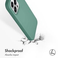 Accezz Cover in silicone liquido con MagSafe Apple iPhone 13 Pro - Verde scuro