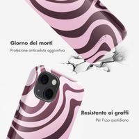 Selencia Cover posteriore Vivid con MagSafe Apple iPhone 13 - Wavy Swirl Pink Plum