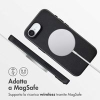 Accezz Cover in Pelle con MagSafe Apple iPhone 17e / 16e - Onyx Black