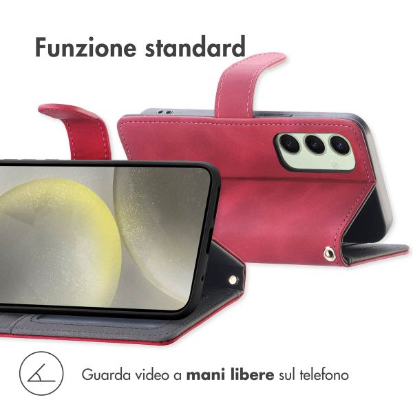 imoshion Cover a libro con Cordino Samsung Galaxy S24 FE - Rosso