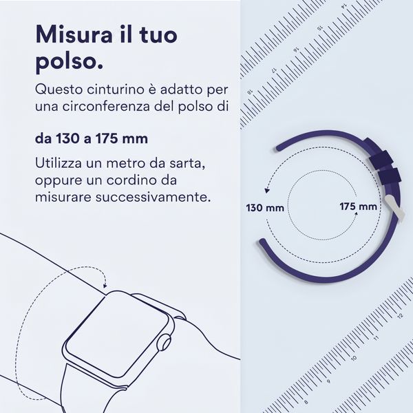 imoshion Cinturino in silicone⁺ Apple Watch | 38/40/41/42 mm - Taglia S/M - Midnight