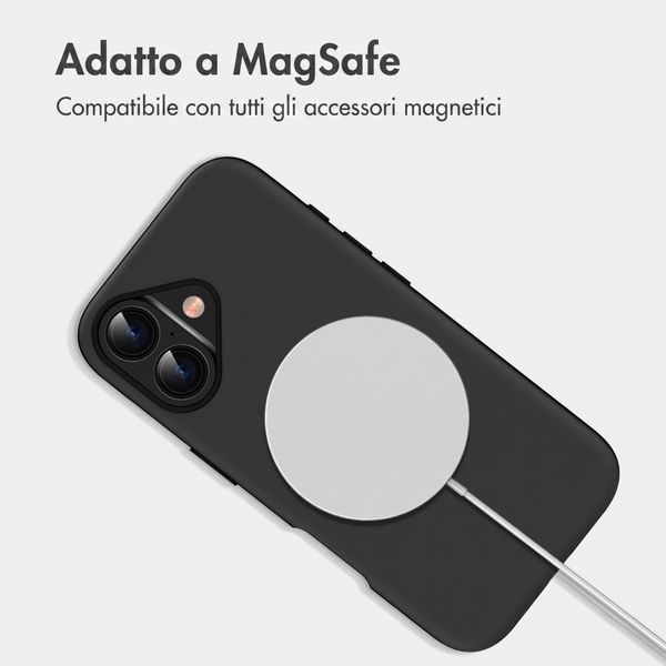 imoshion Cover posteriore Color con Thin MagSafe Ring Apple iPhone 16 - Nero