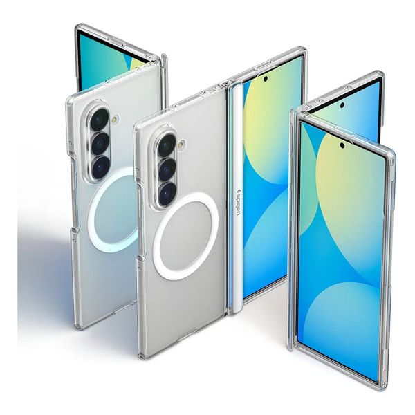 Spigen Cover posteriore Ultra Hybrid Pro MagFit Samsung Galaxy Z Fold 8 Ultra - Clear / White