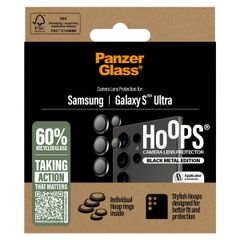 PanzerGlass Pellicole protettive fotocamera Hoops Optic Rings Samsung Galaxy S25 Ultra - Nero
