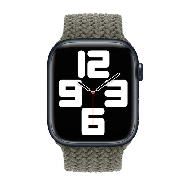 Apple Cinturino Solo intrecciato Apple Watch | 38/40/41/42 mm - Taglia 3 - Olive