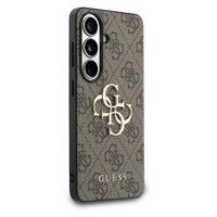 Guess Cover Posteriore con Logo 4G in Metallo Samsung Galaxy S26 - Marrone