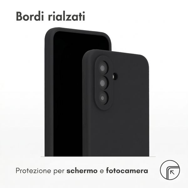 Accezz Cover Posteriore in Silicone Liquido Samsung Galaxy A57 (5G) - Nero