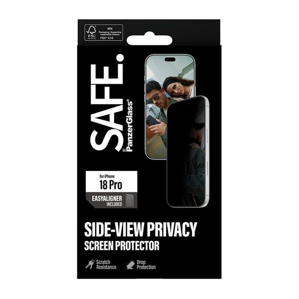 SAFE by PanzerGlass Vetro temperato privacy Ultra Wide Fit con applicatore Apple iPhone 18 Pro