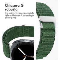 imoshion Cinturino in nylon Alpine Samsung Galaxy Watch 8 (40/44mm) / Classic (46mm) - Verde scuro