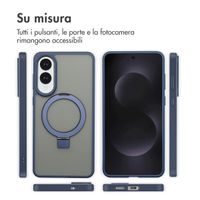 Accezz Cover con anello e supporto con MagSafe Samsung Galaxy S25 Edge - Blu