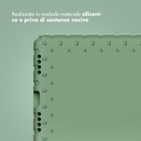 imoshion Cover Posteriore Kidsproof con Maniglia Apple iPad 11 (2025) 11 pollici A16 / iPad 10 (2022) 10.9 pollici - Olive Green